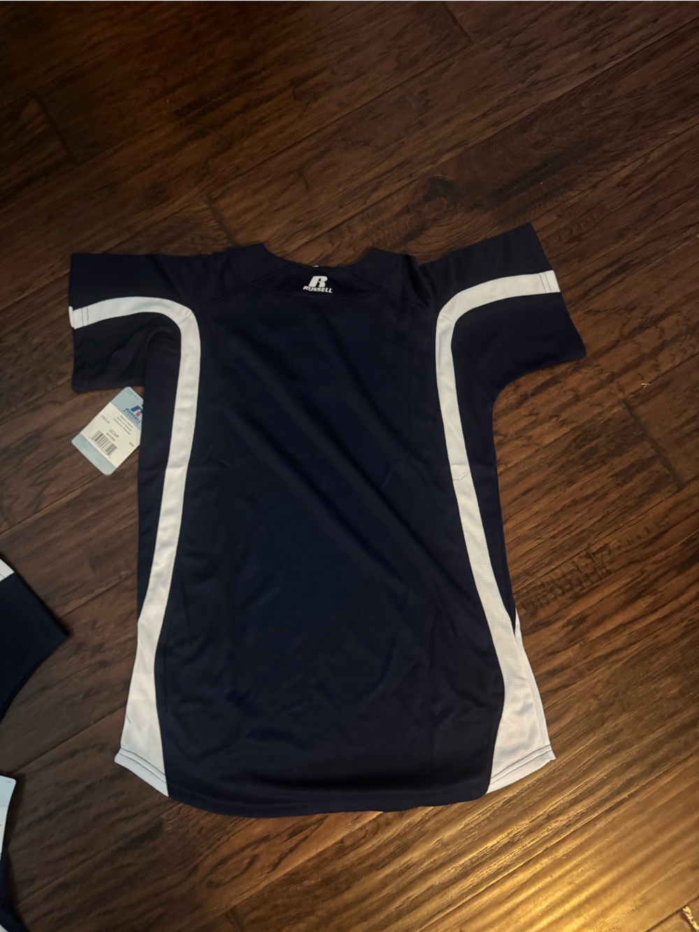 Russell Athletic Navy and White Logo Top